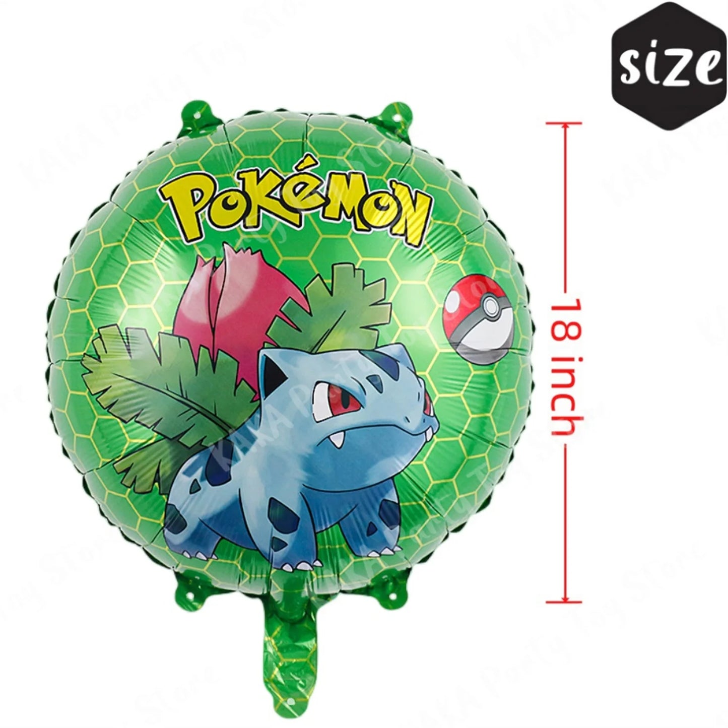 4Pcs Pokemon Pikachu Balloon Set Children's Party Decoration Charmander Squirtle Bulbasaur Birthday Foil Balloons Gift Doll Toy