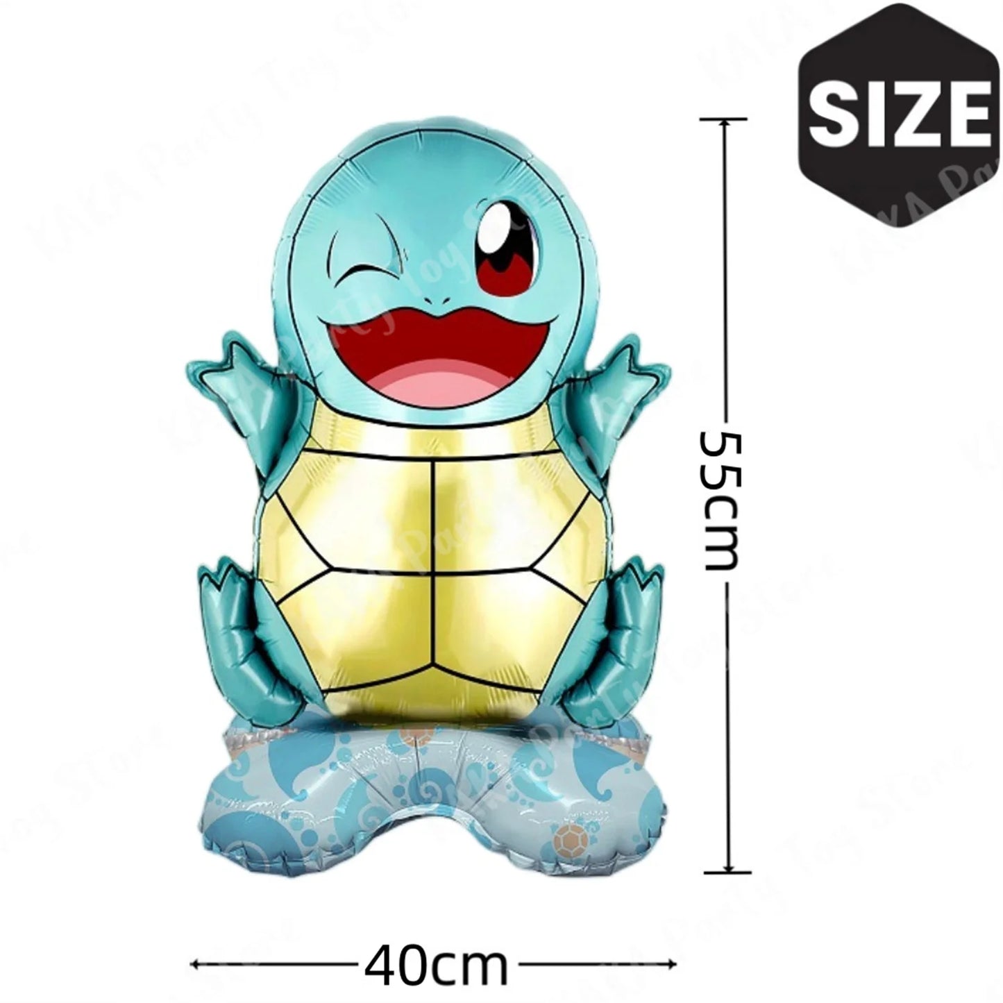 4Pcs Standing Pokemon Balloon Cartoon Pikachu Squirtle Bulbasaur figure Foil Ballon Decoration Supplies Kids Birthday Party Gift