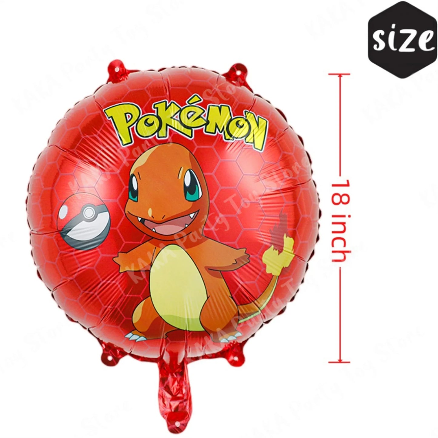 4Pcs Pokemon Pikachu Balloon Set Children's Party Decoration Charmander Squirtle Bulbasaur Birthday Foil Balloons Gift Doll Toy