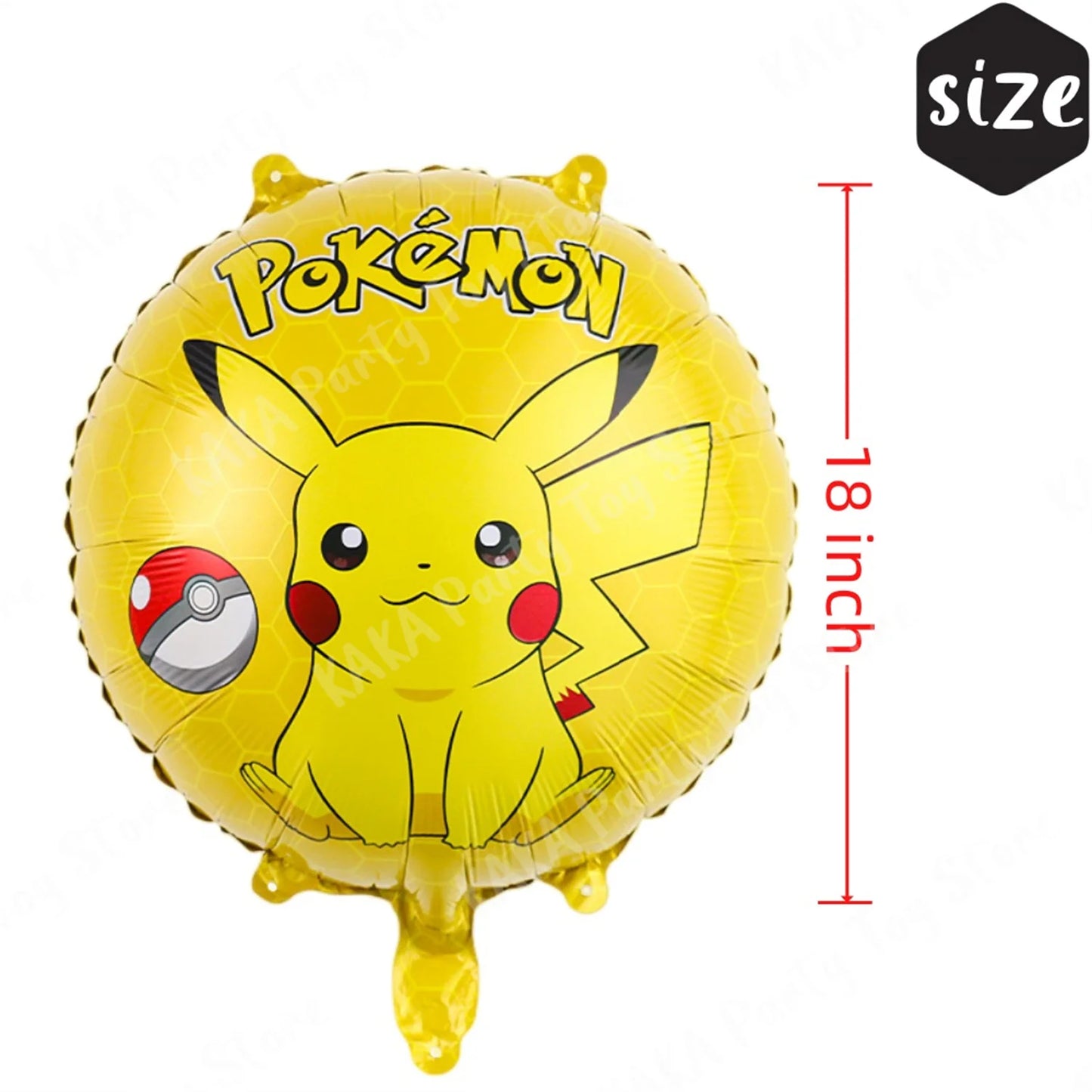 4Pcs Pokemon Pikachu Balloon Set Children's Party Decoration Charmander Squirtle Bulbasaur Birthday Foil Balloons Gift Doll Toy