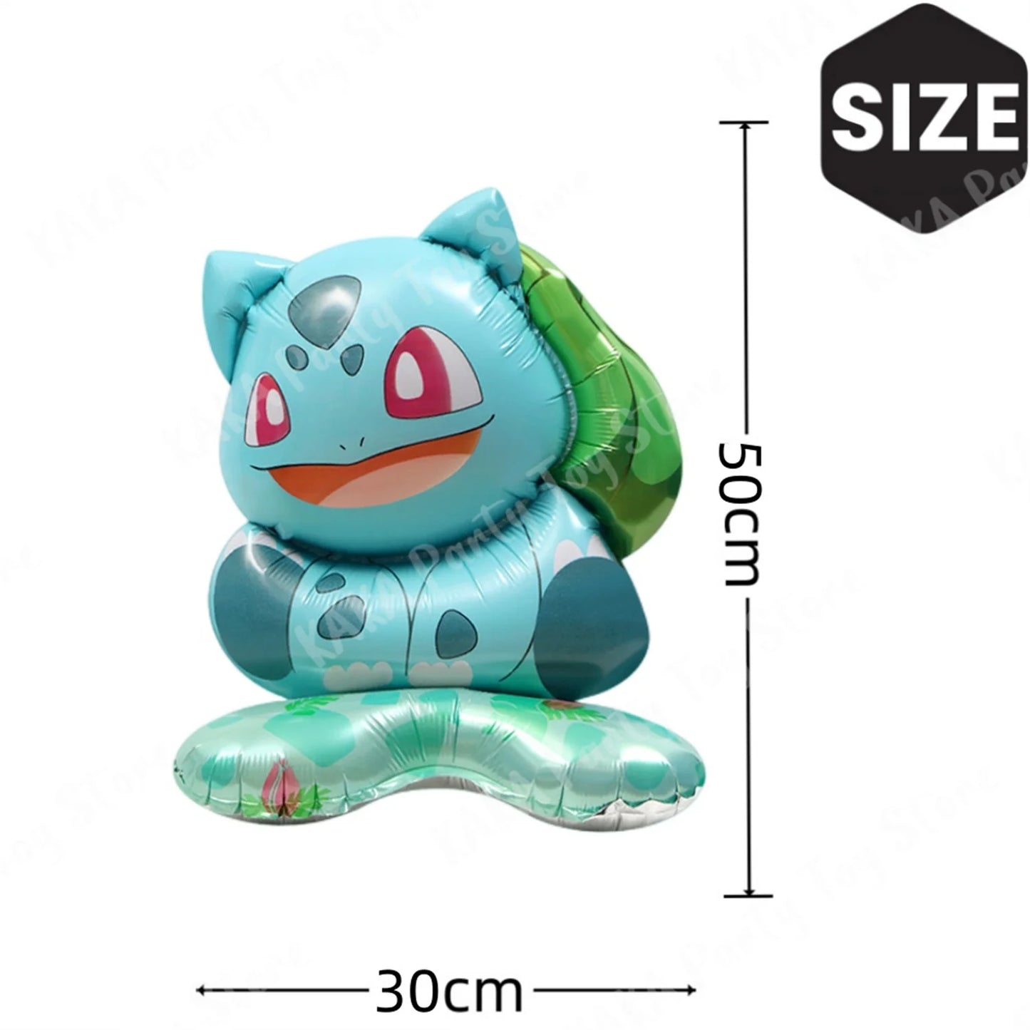 4Pcs Standing Pokemon Balloon Cartoon Pikachu Squirtle Bulbasaur figure Foil Ballon Decoration Supplies Kids Birthday Party Gift