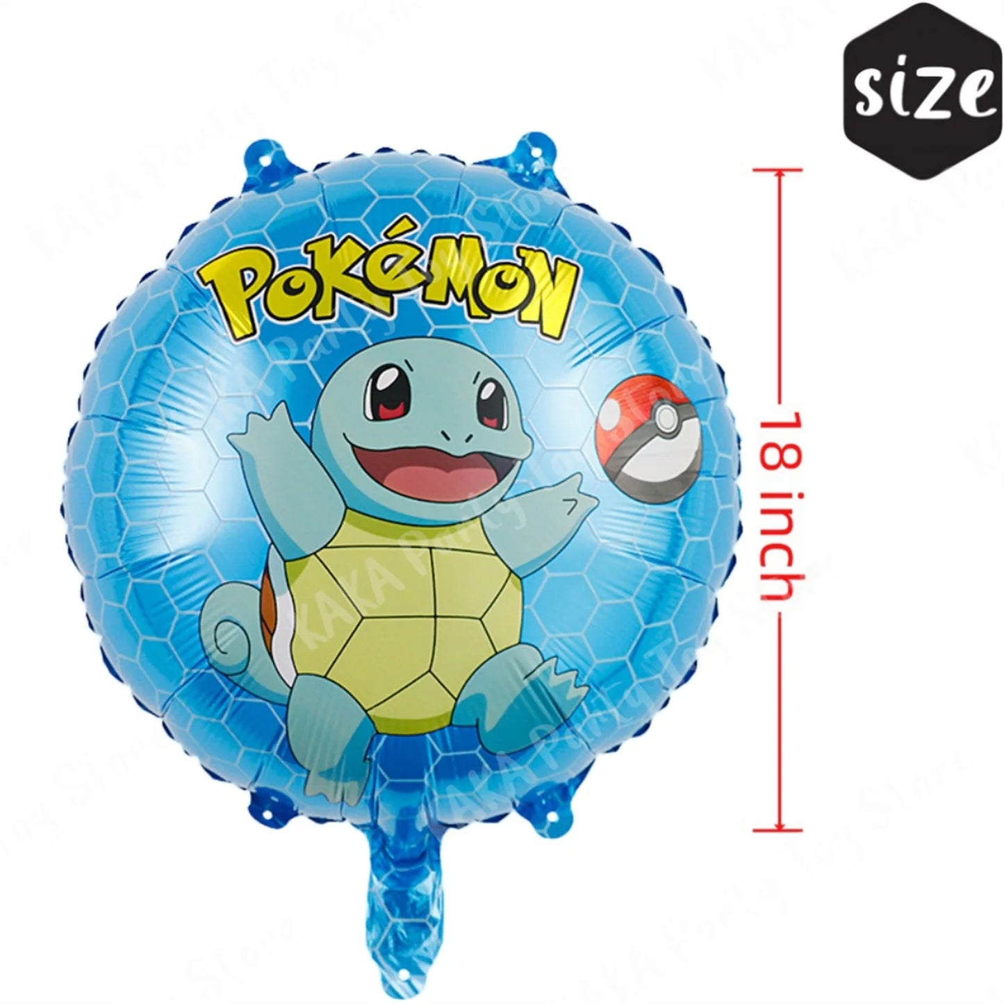 4Pcs Pokemon Pikachu Balloon Set Children's Party Decoration Charmander Squirtle Bulbasaur Birthday Foil Balloons Gift Doll Toy