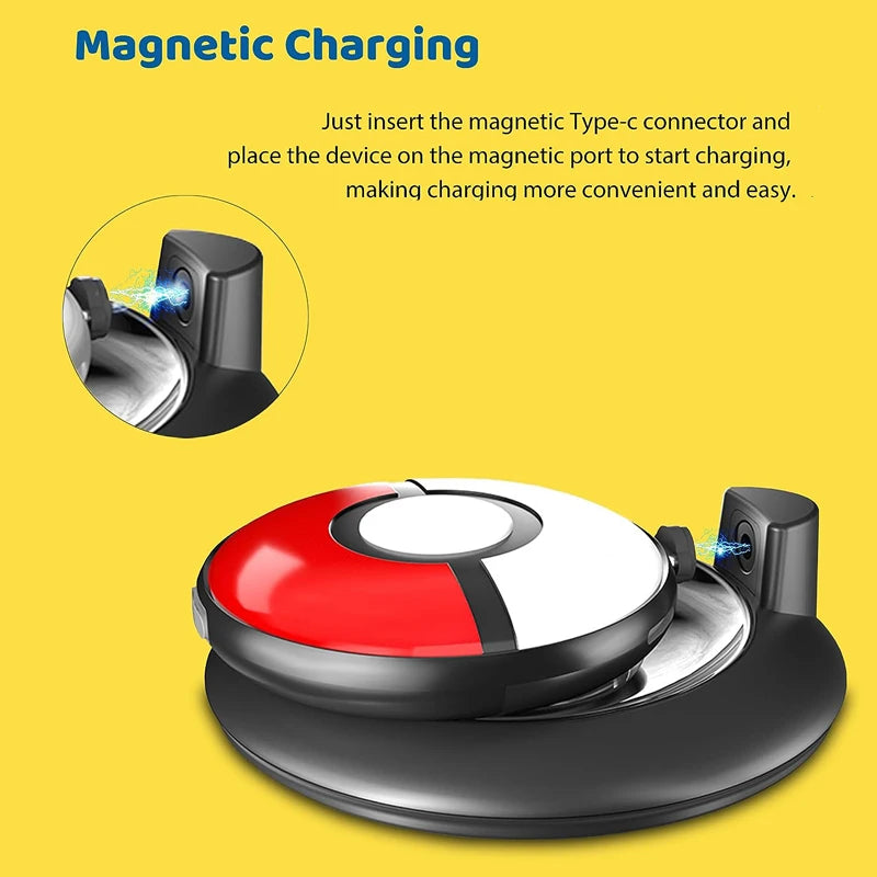 Charging Dock for Pokemon Go Plus+ 2023 Silicone Protective Cover Magnetic Charger Station Game Accessories with Rgb Light