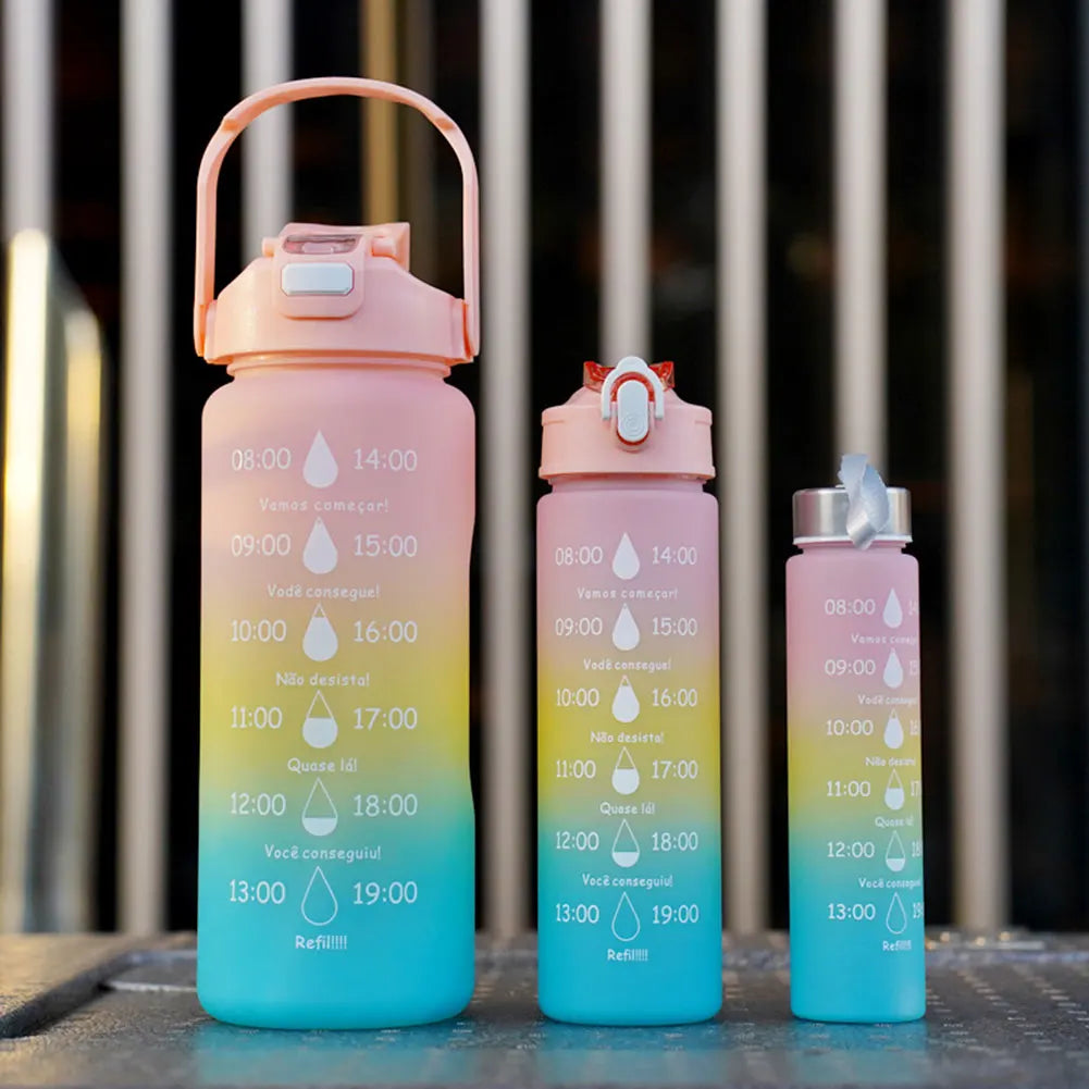 3pcs Water Bottles Reusable Lightweight Outdoor Sports Bottle For Adults Teens